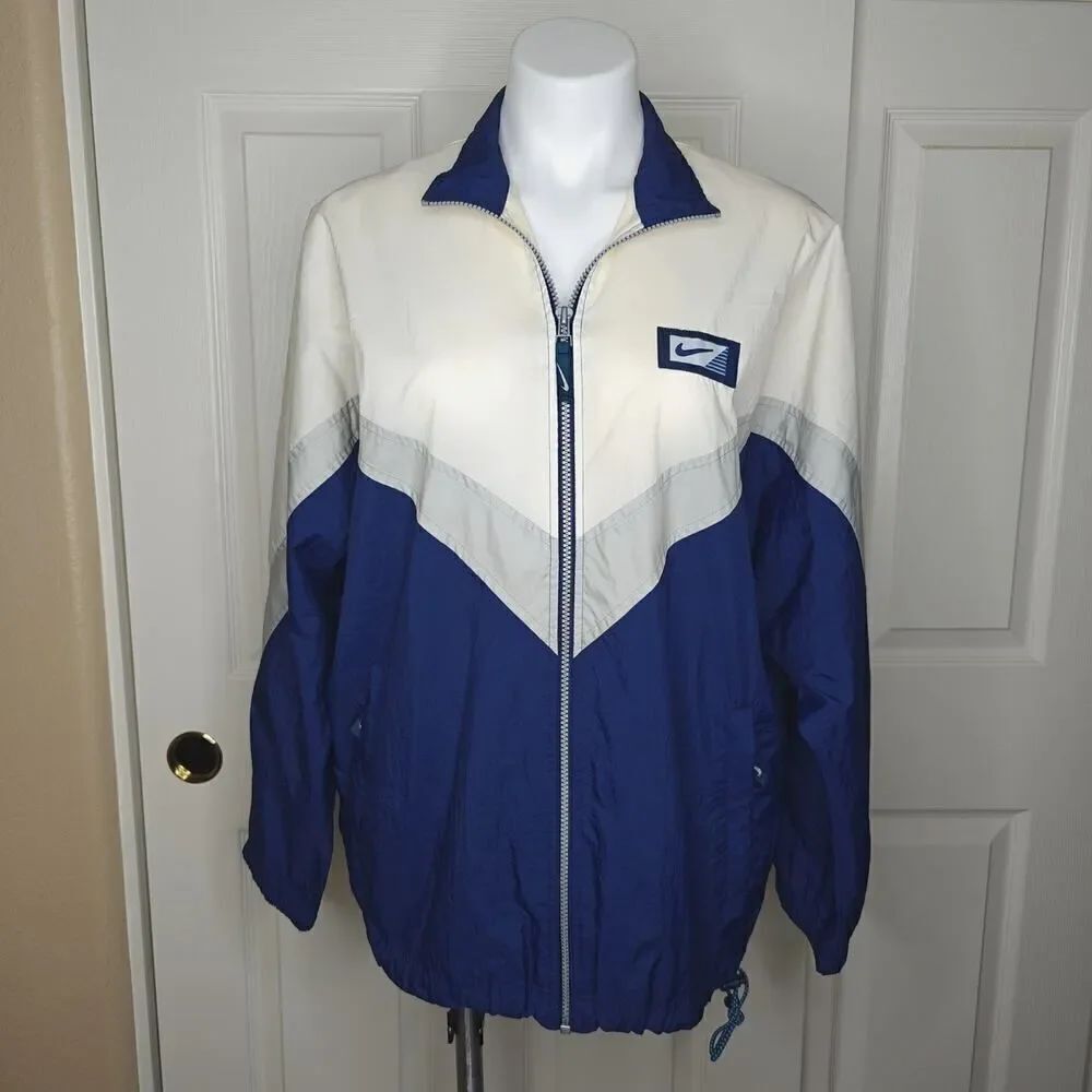 Vintage 90s Nike oversized color block windbreaker sz M (8/10)